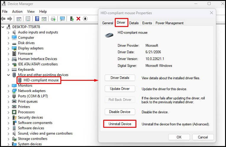 uninstall logitech mouse drivers