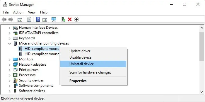 HP Mouse Not Working? Here’s How to Fix It 9 uninstall-mouse-driver