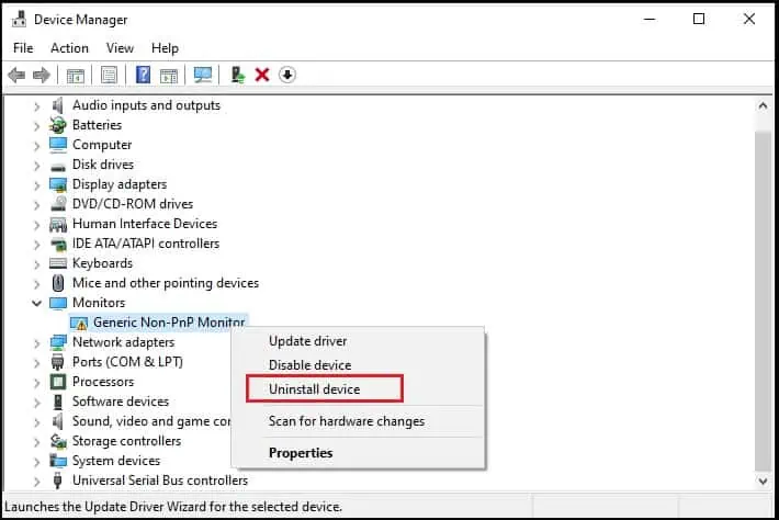 Display Not Working on Laptop? 9 Ways to Fix It 15 uninstall-troublesome-device-driver