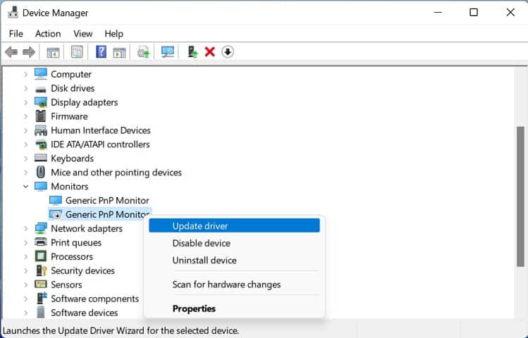 update display driver