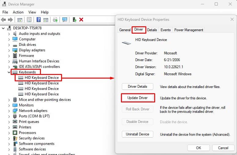 update keyboard driver logitech keyboard not working