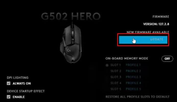 update logitech wireless mouse