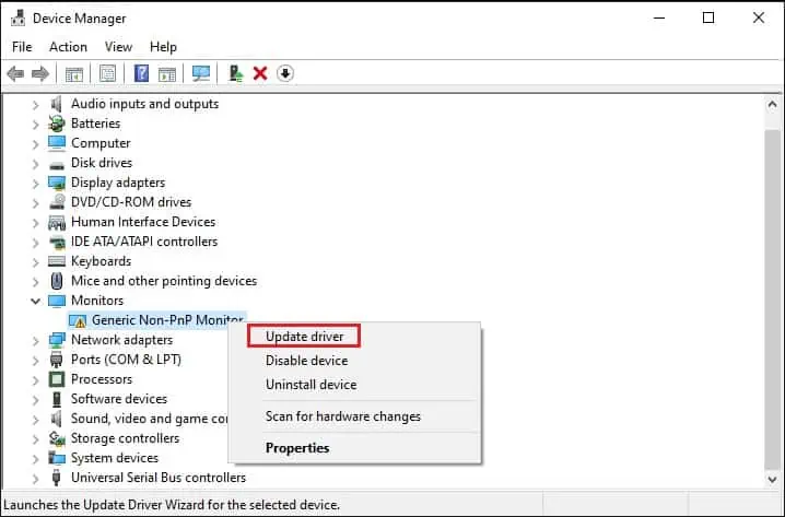 14 Ways to Solve a Black Screen on Your Dell Laptop 23 update-monitor-driver-2