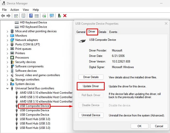 update usb driver logitech keyboard not working