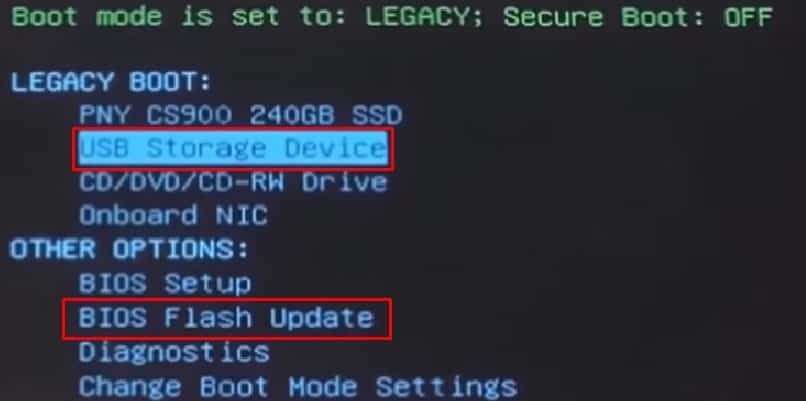 usb storage bios flash update