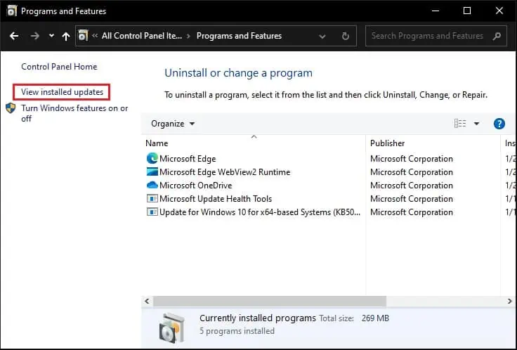14 Ways to Solve a Black Screen on Your Dell Laptop 38 view-installed-updates-in-safe-mode