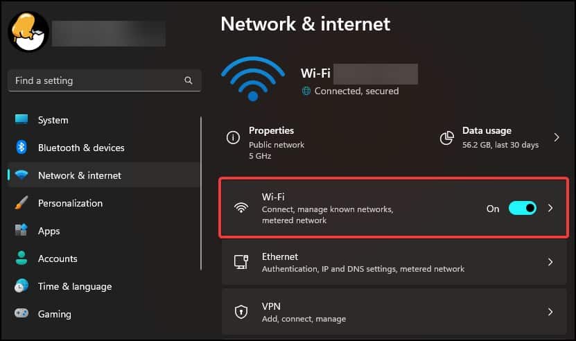 wifi settings