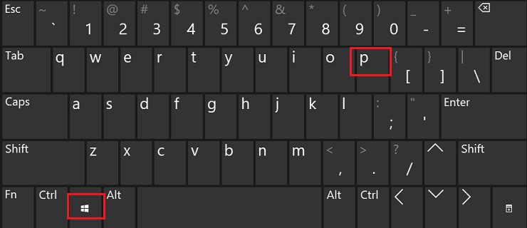 windows p in keybaord