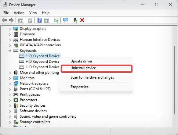 Alienware Keyboard Not Working? Here Are 9 Ways to Fix It 26 Uninstall-the-keyboard-drivers