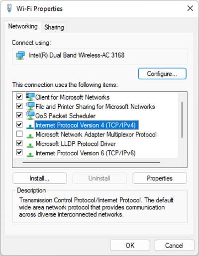 Wi-Fi-internet-protocol-version-4