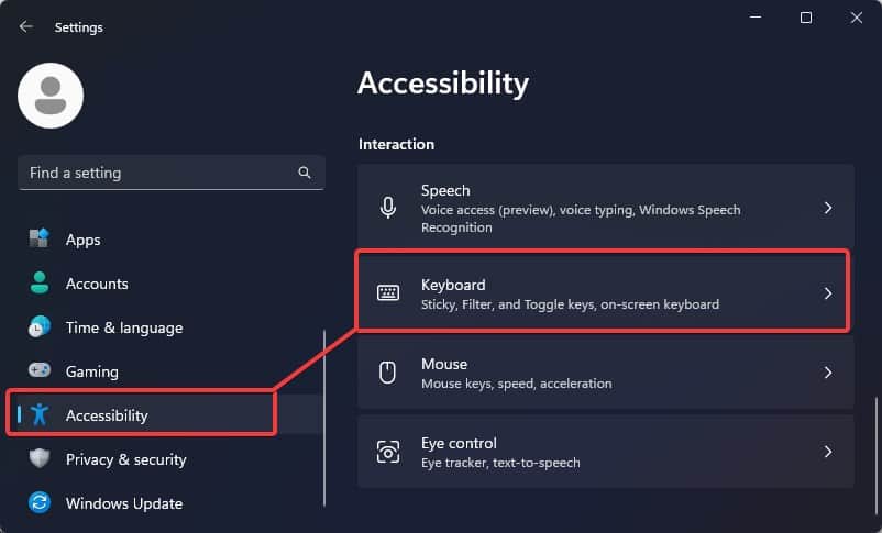 accessibitly keyboard