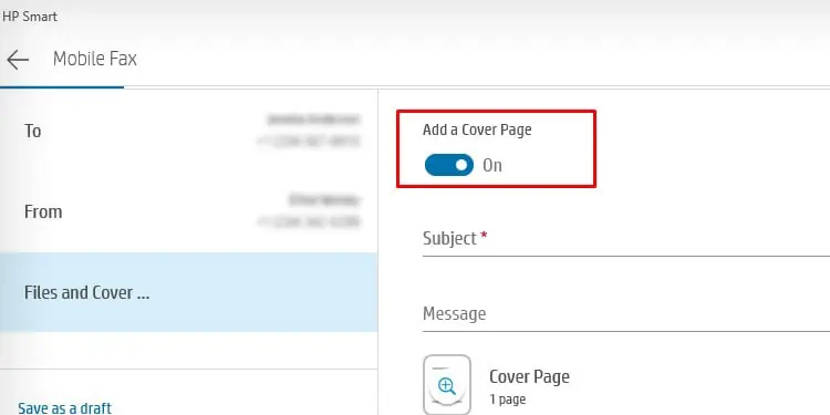 How to Fax From HP Printer 15 add-a-cover-page