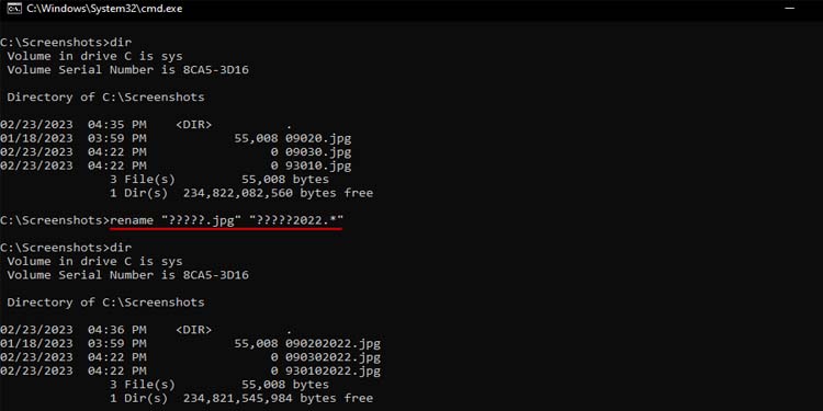 How to Rename File on Command Prompt 11 add characters to filename from cmd