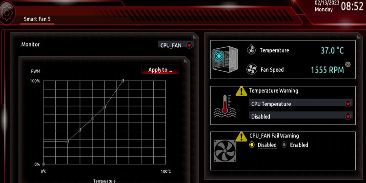 adjust fan speed uefi firmware settings