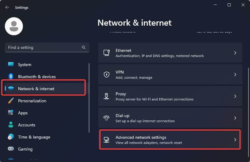 advanced internet settings