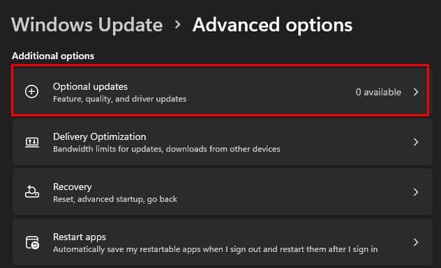 advanced option optional update wifi not working surface