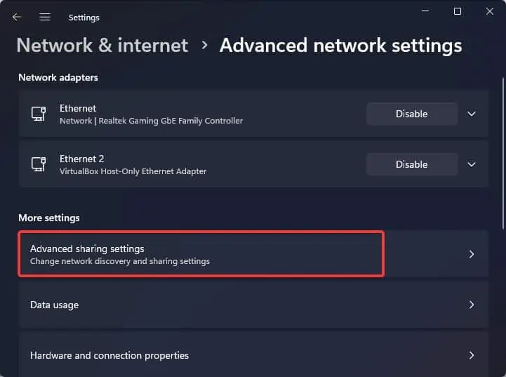 Fix: Windows Cannot Access Network Drive 22 advanced-sharing-settings-1