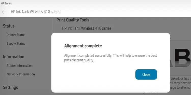 How to Align HP Printer? 3 Best Ways 22 alignment-complete-message-on-hp-smart