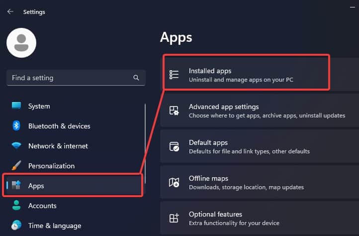 apps installed apps