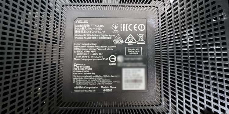asus router back sticker