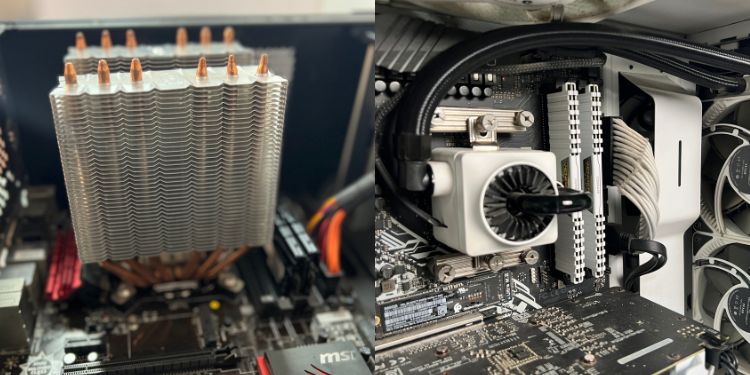 bulky heatsink vs small aio pump