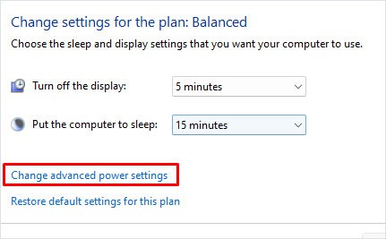 change advanced power settngs razer not working