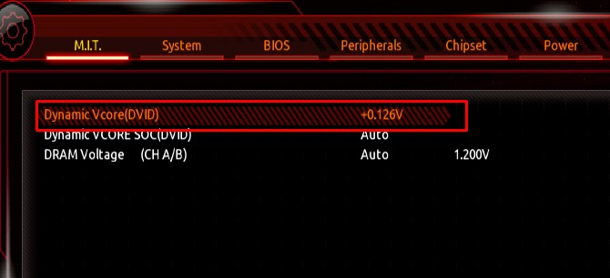 change cpu voltage bios