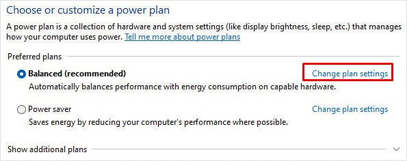 change plan settings razer not working