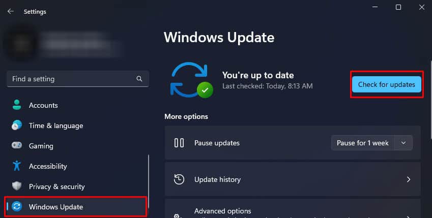 check for windows update wifi not working surface