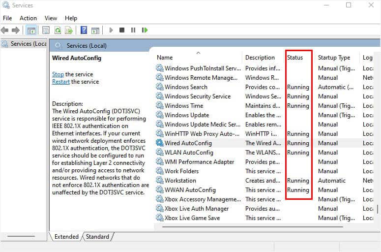 check if wired wlan or wwan is running