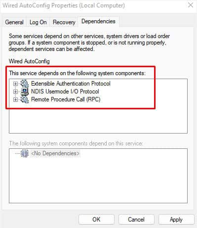 check service dependencies