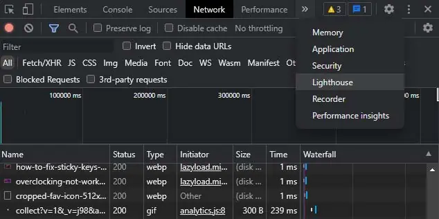 chrome-dev-tools-tab-lighthouse