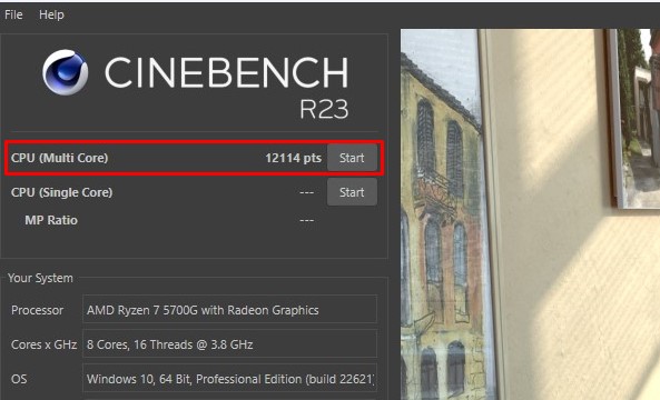 cinebench multicore score