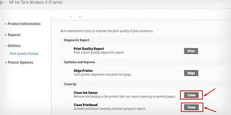 HP Printer Printing Blank Pages? 5 Ways to Fix It 20 clean-ink-smear-and-printhead-1