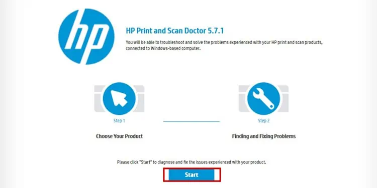 HP Printer Printing Blank Pages? 5 Ways to Fix It 22 click-start-on-hp-print-scan-doctor-2