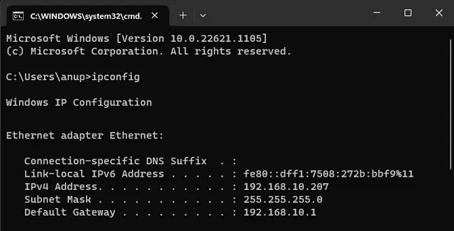 default-gateway-ipconfig