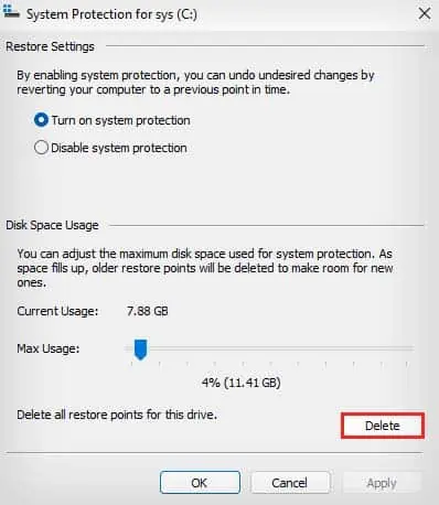 Why is My C Drive Filling Up So Fast? How to Fix It 15 delete-system-restore-points