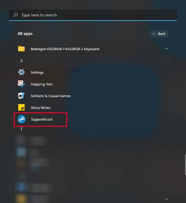 dell supportassist on all apps