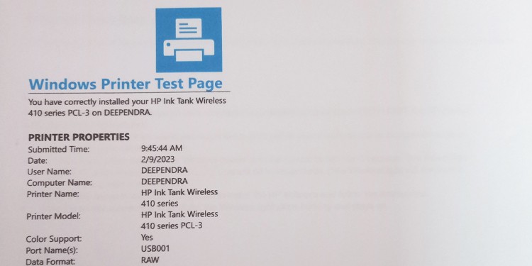 demo-page-of-printer