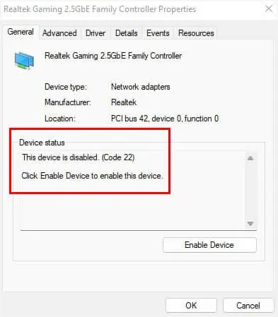 device-status-in-properties