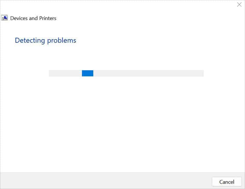 devices and printers troubleshooter