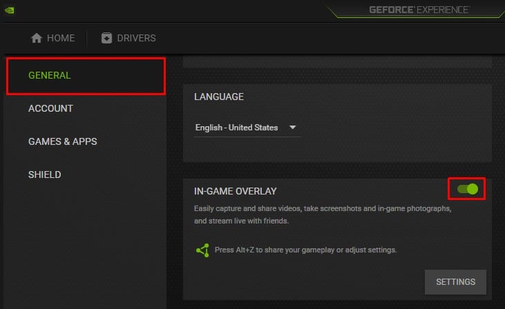 disable overlay nvidia geforce experience