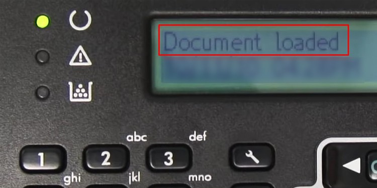 document-loaded-message-on-printer