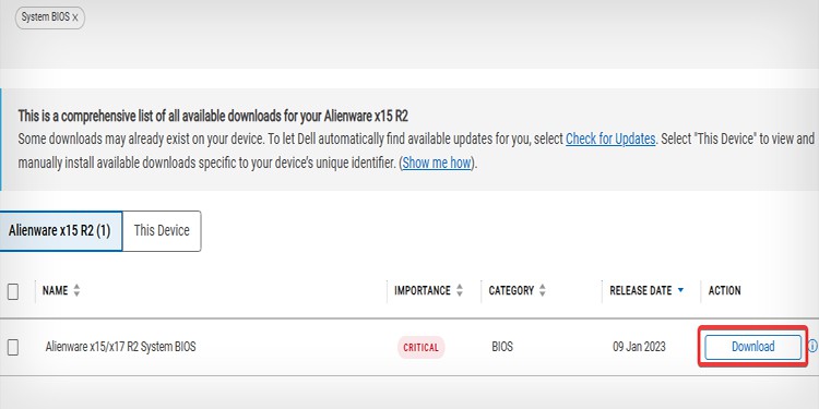 download BIOS