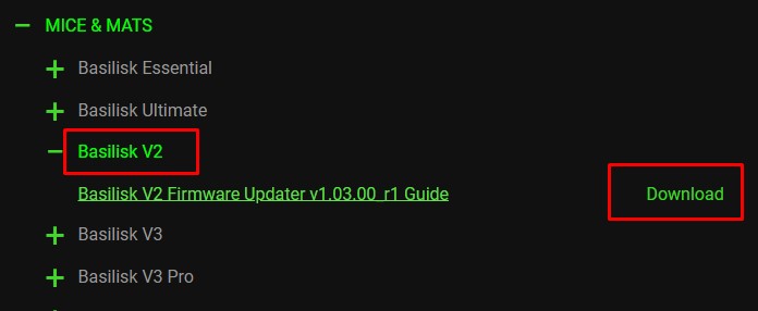 download firmware updater razer