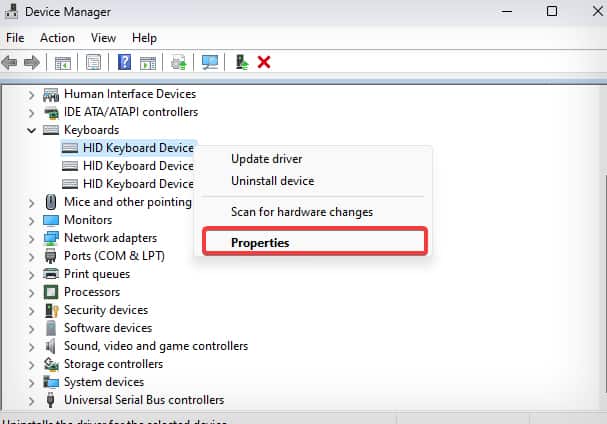 driver properties