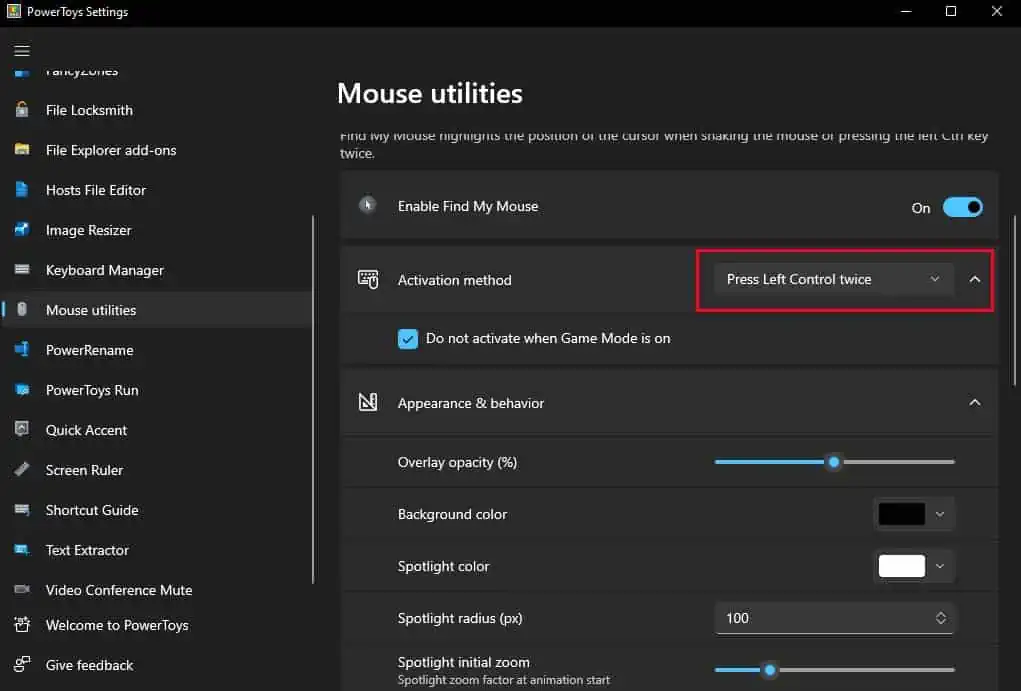 enable-find-my-mouse-activation-method