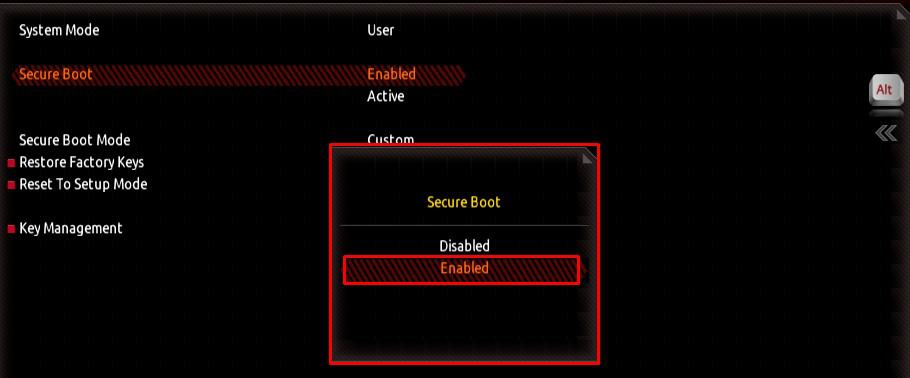 enable secure boot best bios settings