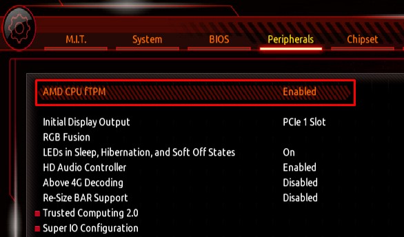 enable tpm best bios settings