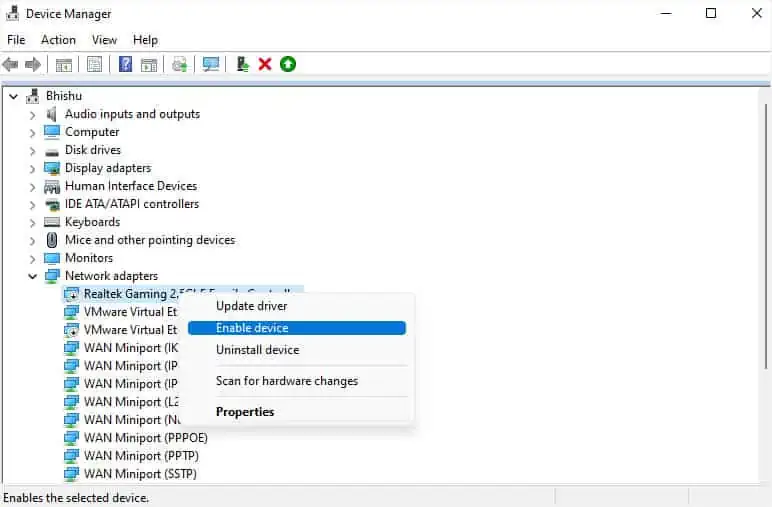 Network Adapter Not Working? 14 Ways to Fix It 16 enable-your-network-adapter-device